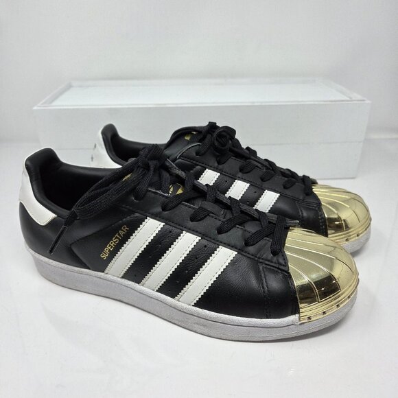 Adidas Womens 7 Superstar BB5115 Black Casual Shoes Sneakers - Picture 5 of 11
